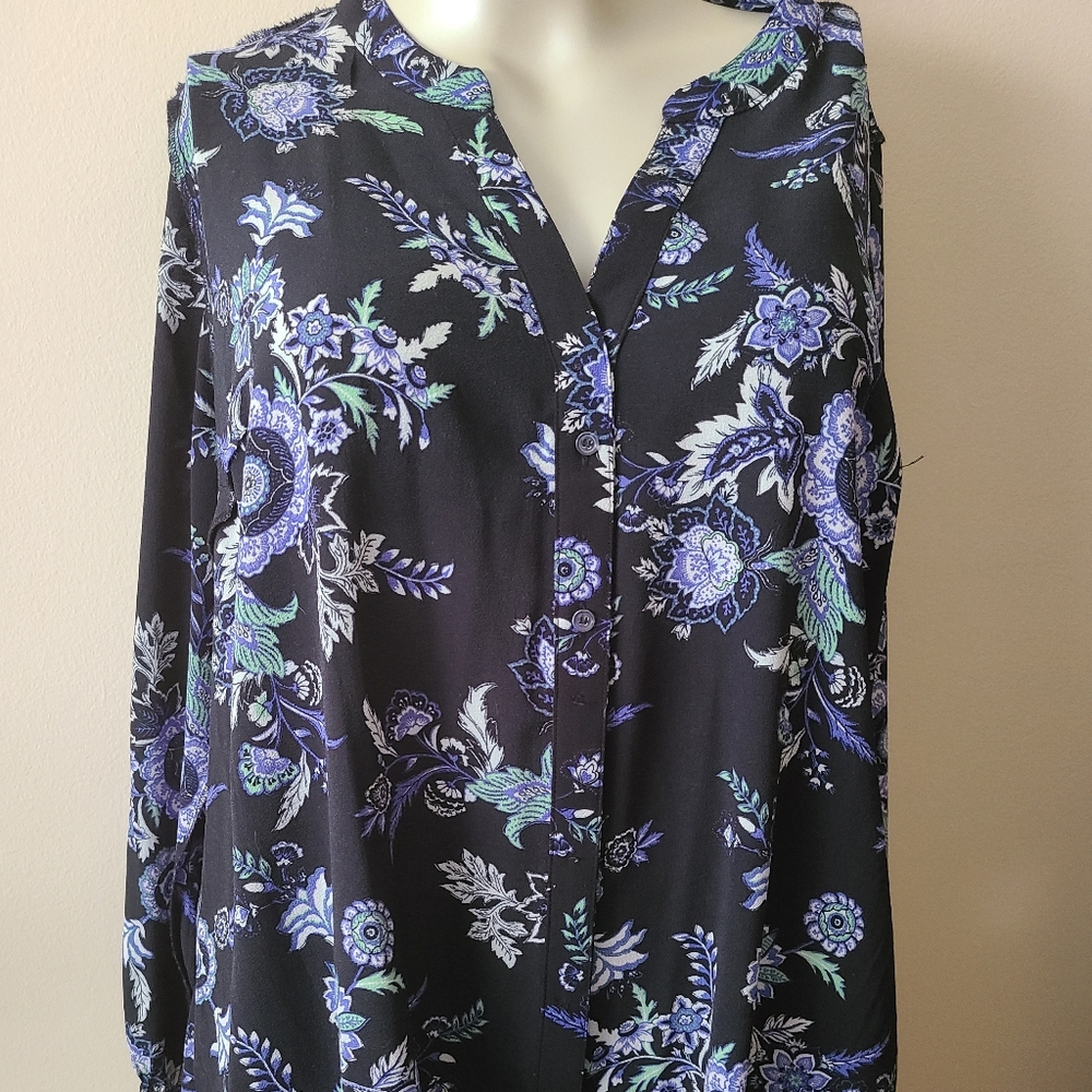 Split neck blouse